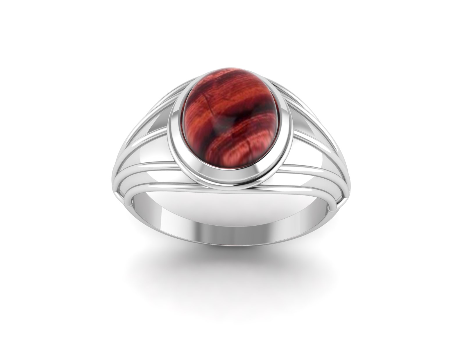 Bague œil de taureau argent Ikania