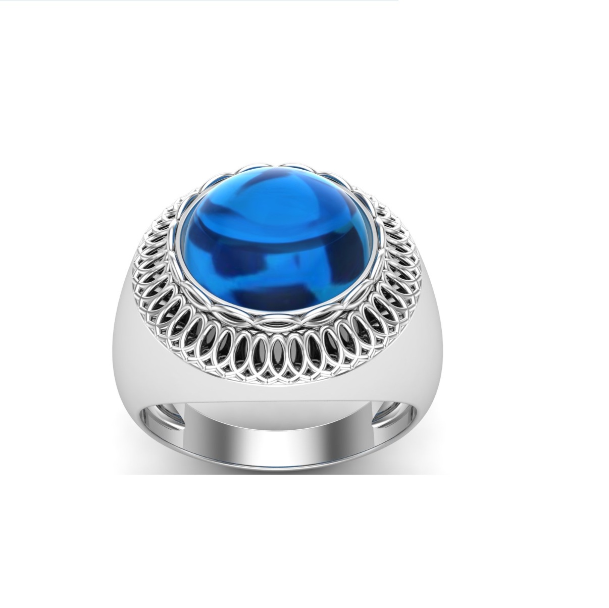 Bague lapis lazuli argent Santos