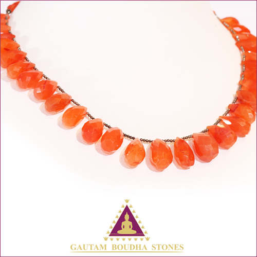Collier en argent 925. Cornaline. Tour de cou 40cm Collier en argent 925. Cornaline. Tour de cou 40cm
