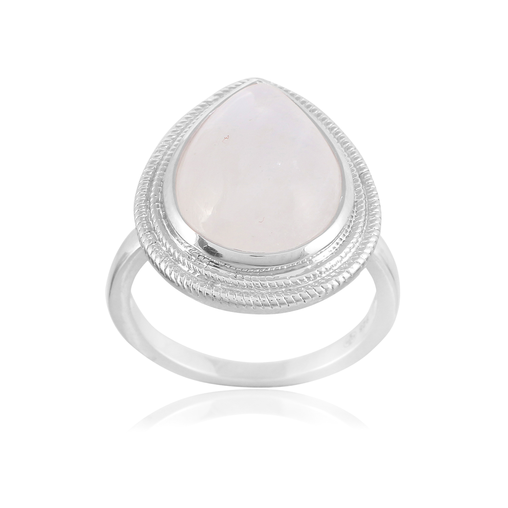 Bague en argent et pierre de lune Clemence