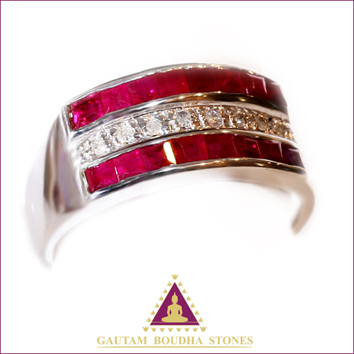 Bague en argent 925, rubis Bague en argent 925, rubis