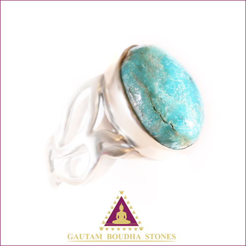 Bague en argent 925, une turquoise de 1cm X 1,5cm Bague en argent 925, une turquoise de 1cm X 1,5cm