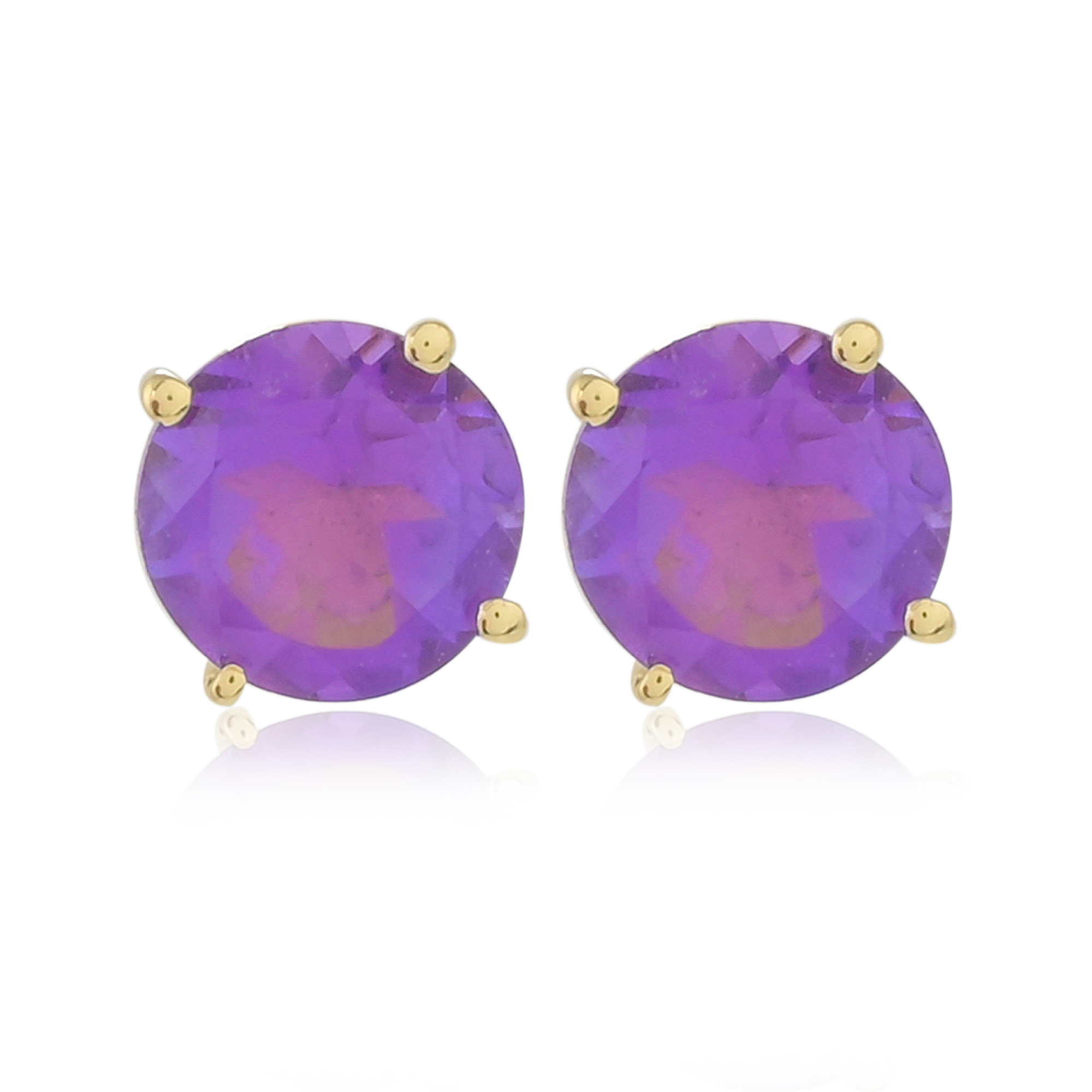 Boucles d'oreilles en or 9 carats, Amethyste BeauReal